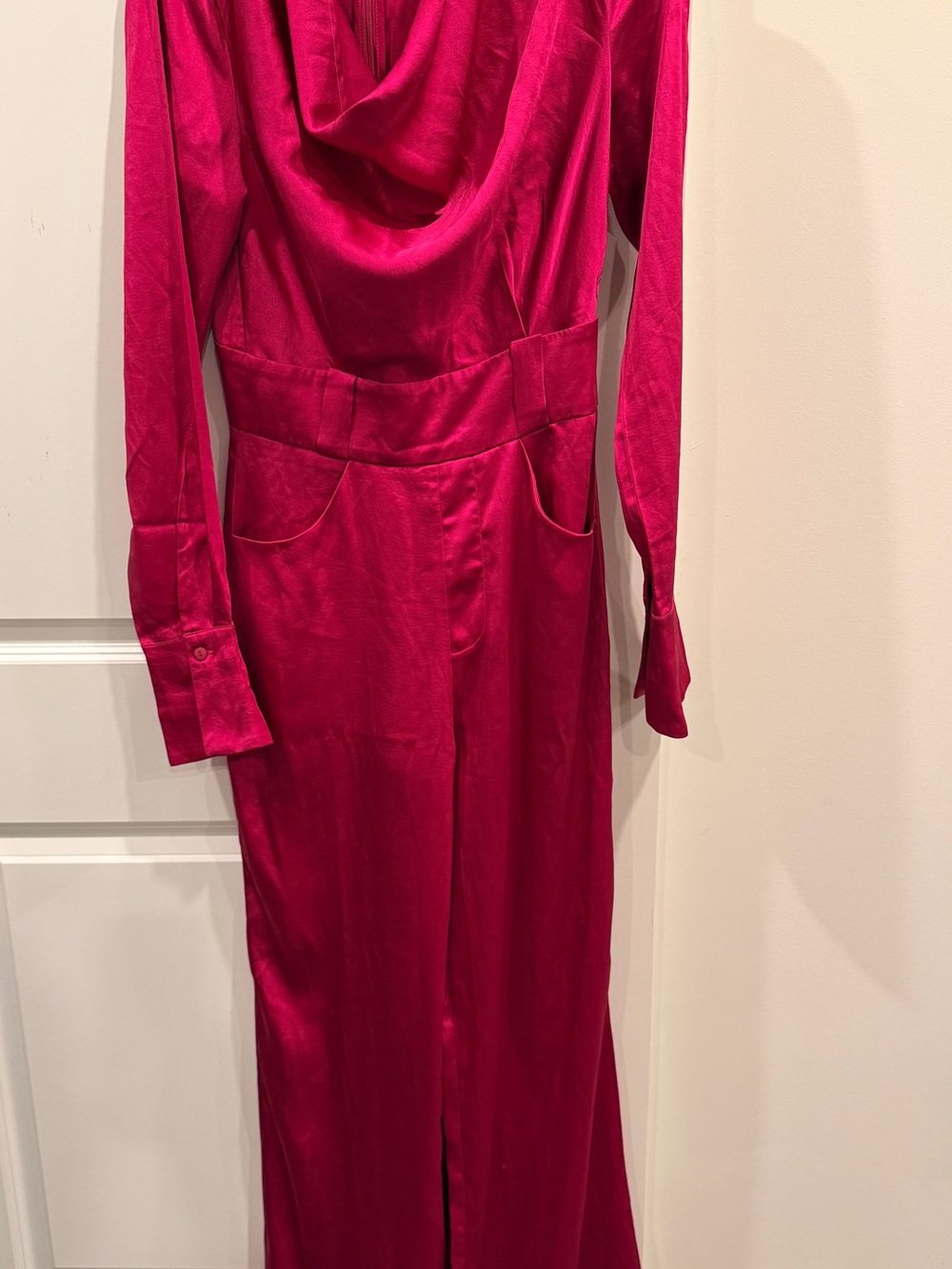 Hanifa Fuchsia Wide Leg Jumpsuit